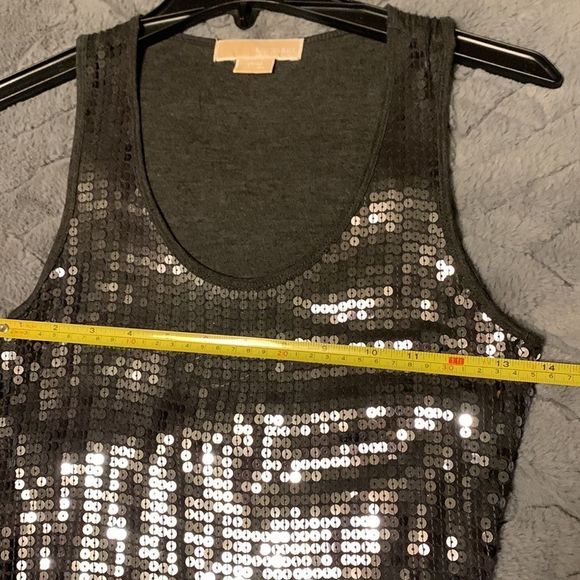 Michael Kors gray sequined petite small tank top free shipping - Picture 8 of 9